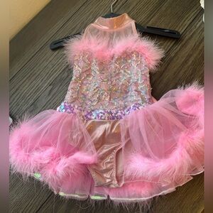 Wish Pink and Purple Sequin Kids Dance Costume